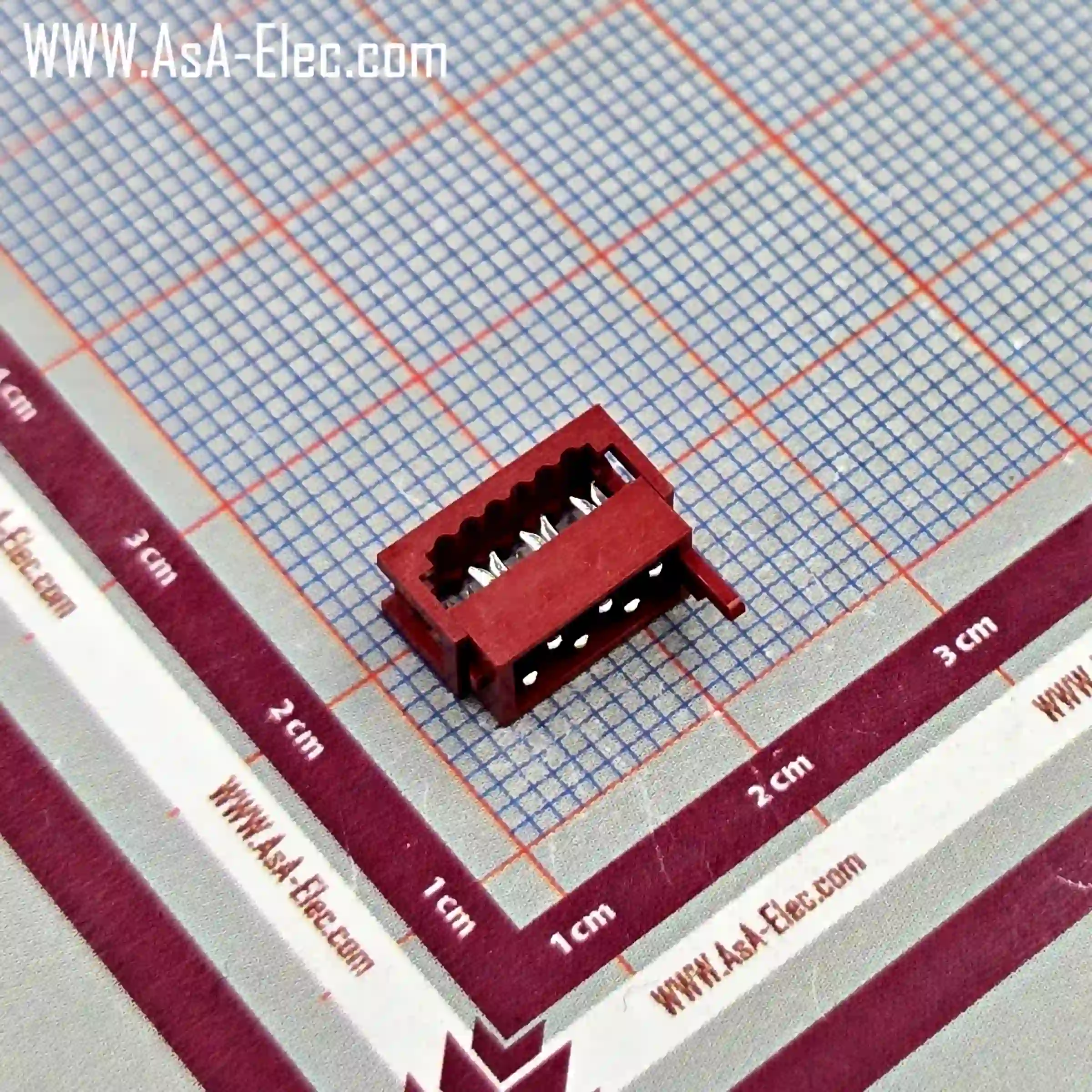 آی دی سی نر سر کابلی قرمز میکرو مچ(دیل سوکت) 6 پین 2.54mm